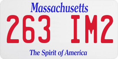 MA license plate 263IM2