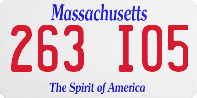 MA license plate 263IO5
