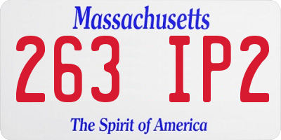 MA license plate 263IP2