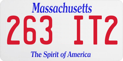 MA license plate 263IT2