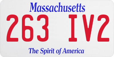 MA license plate 263IV2