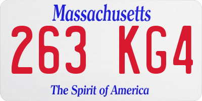 MA license plate 263KG4