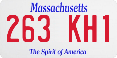 MA license plate 263KH1