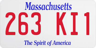 MA license plate 263KI1