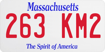 MA license plate 263KM2