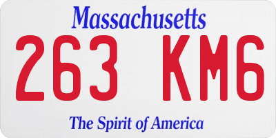 MA license plate 263KM6