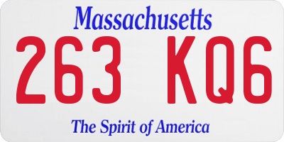 MA license plate 263KQ6