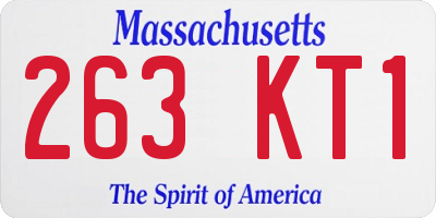 MA license plate 263KT1