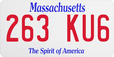 MA license plate 263KU6