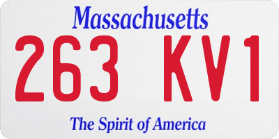 MA license plate 263KV1