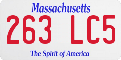 MA license plate 263LC5