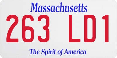 MA license plate 263LD1