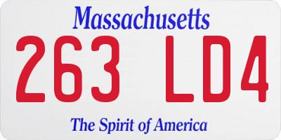 MA license plate 263LD4