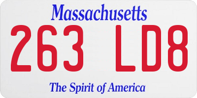 MA license plate 263LD8