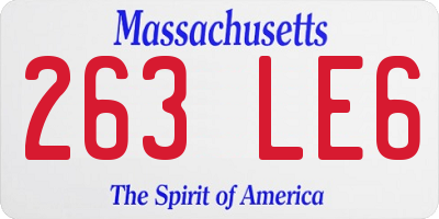 MA license plate 263LE6