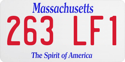 MA license plate 263LF1