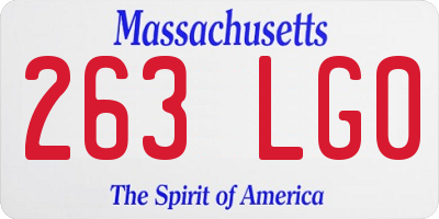 MA license plate 263LG0