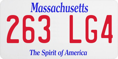 MA license plate 263LG4