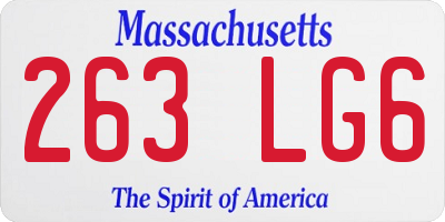 MA license plate 263LG6