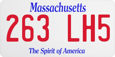 MA license plate 263LH5