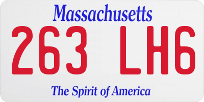MA license plate 263LH6
