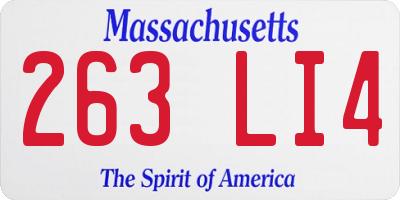 MA license plate 263LI4