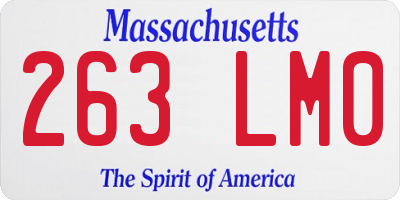 MA license plate 263LM0