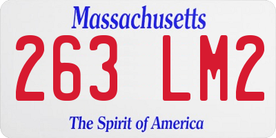 MA license plate 263LM2