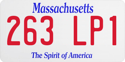 MA license plate 263LP1