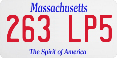 MA license plate 263LP5