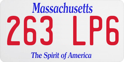 MA license plate 263LP6