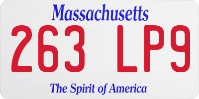 MA license plate 263LP9
