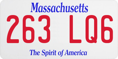 MA license plate 263LQ6