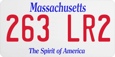 MA license plate 263LR2