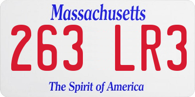 MA license plate 263LR3