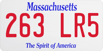 MA license plate 263LR5