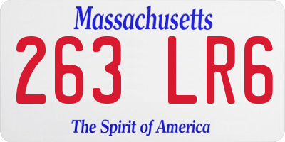 MA license plate 263LR6