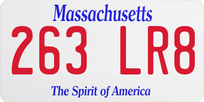 MA license plate 263LR8