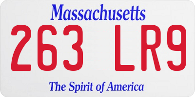 MA license plate 263LR9