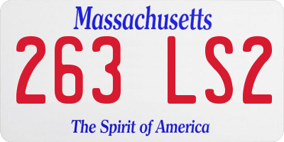 MA license plate 263LS2