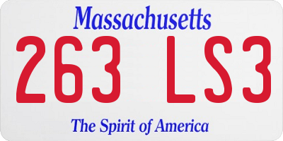 MA license plate 263LS3