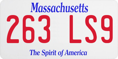 MA license plate 263LS9