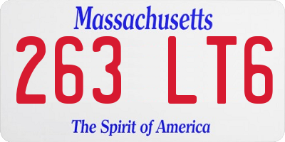 MA license plate 263LT6