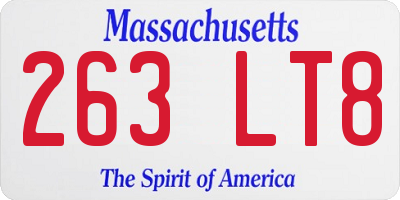 MA license plate 263LT8