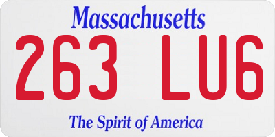 MA license plate 263LU6