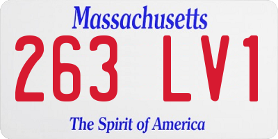 MA license plate 263LV1