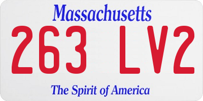 MA license plate 263LV2