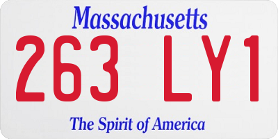 MA license plate 263LY1