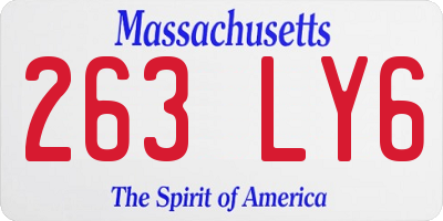 MA license plate 263LY6