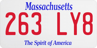 MA license plate 263LY8